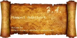 Hampel Adalbert névjegykártya